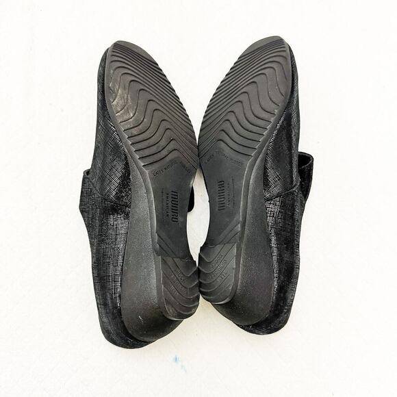 Munro Black Leather Mary Jane Wedge Rubber Sole Comfort Shoes Size 8 - Picture 6 of 8